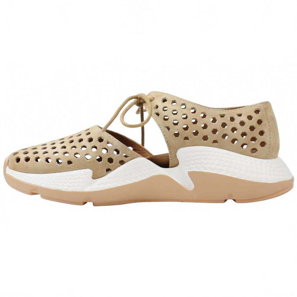NEW L'AMOUR DES PIEDS women's himar kid suede sneaker in cognac - Picture 3 of 4